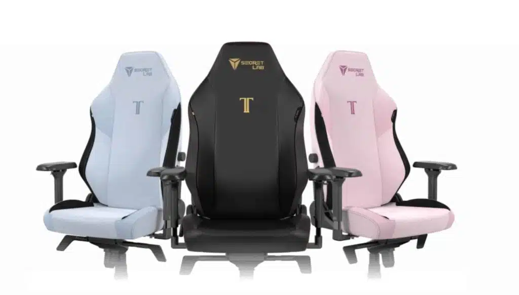 tres-versiones-de-lasecretlab-titan-evo-2022-azul-negro-rosa