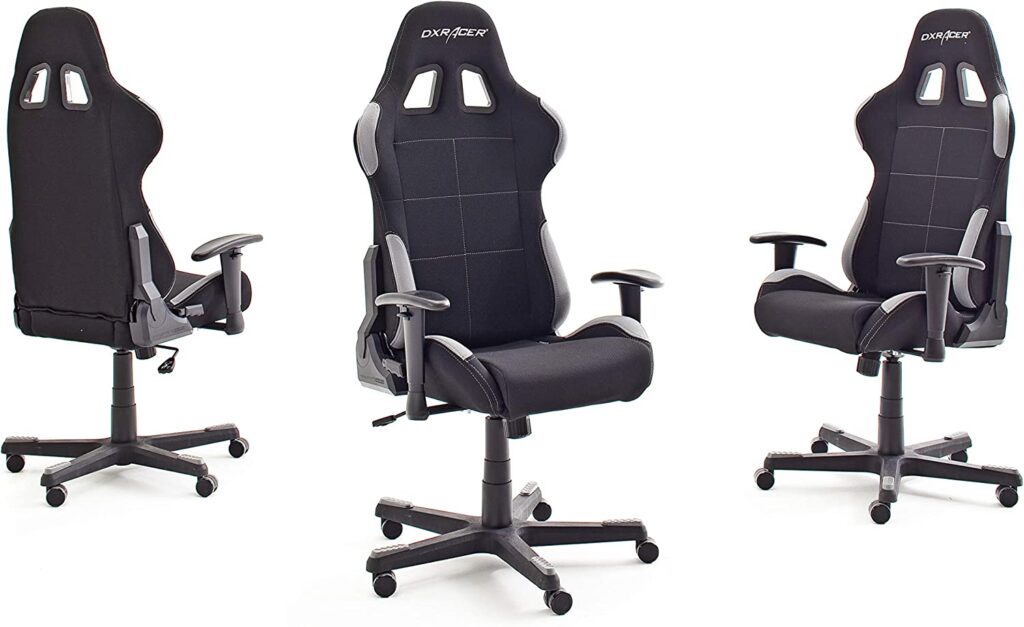robas-lund-dx-racer-5-tres-sillas-negro-gris-angulos-diferentes