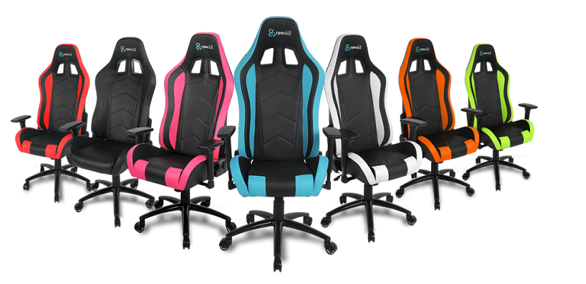 una-variedad-de-sillas-newskill-con-diferentes-colores